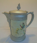Simpson Hall   Miller Co  Silver Glass Water Pitcher Rare 11  Tall Pat 7-5-1881