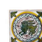 Vtg Hand-painted Ceramic Tile Rabbit Design Decorative Art Wall Decor 2 3 4 In