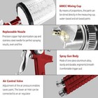 Hvlp Spray Gun Gravity Feed Air Spray Gun Kit Pro Car Paint Sprayer Gun With