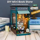 Meinesqis Book Nook Diy Miniatures Book Nook Kit Store 3d Creative Decorative Bo