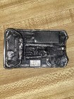 History Of Railroad Train Car Vintage 1984 Siskiyou Pewter Belt Buckle