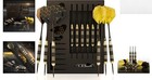 Steel Tip Darts Set Brass Barrels 12 Aluminum Shafts W  Case