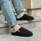 Men s Corduroy Slip-on Slippers Cozy Non-slip Memory Foam Indoor House Shoes    