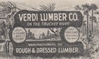 1904 Verdi Lumber Co   Oliver Lonkey Truckee River Nevada Print Ad     Logs Pix 