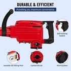 Heavy Duty 3600w Demolition Jack Hammer With 6 Chisel Bits Concrete Breaker Red