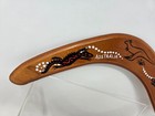 Made In Australia 11  Wood Boomerang Hand Painted Instructions On Back Kangaroo