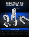 Orion Motor Tech 5pc Ball Joint Separator Pitman Arm Puller Set Tool Kit Case