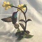 Vintage Franklin Mint 4 Hummingbird Bird   Flowers Figurines 1988 gorgeous