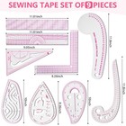 9 Pcs Clear Metric Sewing Ruler Set French Curve Pattern Making Ruler Kit For   
