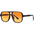 Trendy Retro 70s Square Aviator Sunglasses For Men   Women - Tinted Lens Vintage