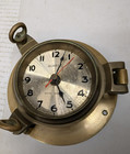Vintage Brass Royal Marine Porthole Quartz Clock  5 3 4   Diam