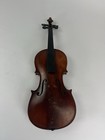Antique German Wood Coffin Violin W  Case Bow Stradivarius