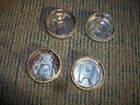 4-1980s Honda Crx Civic 2 3 4   69mm  Chromed Steel Center Caps Nice 