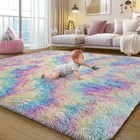 Large Shaggy Fluffy Rugs Anti-slip Super Soft Mat Living Room Bedroom Carpet Rug