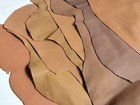 Browns Khaki Soft Genuine Leather Real Goatskin Hide