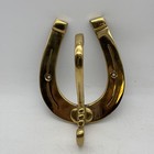 Brass Horseshoe Vintage Wall Hanger Double Hook Home Bathroom Hat Coat Towel