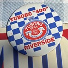 Nascar Winston Cup Tuborg Beer 400 Riverside Raceway 1973 Button   Sticker Vtg