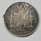 1885 Spain Philippines Silver 50 Centavos Silver Coin Ex Jewelry  v973