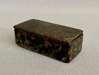 Early Antique 18th Century Snuff Box Faux Tortoiseshell Marblized Paper Mach  