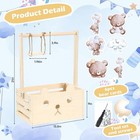 Baby Shower Bear Gift Baskets With Hanger Rack  Wooden Crate Closet Blue 