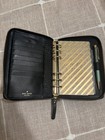 Kate Spade Wellesley Leather Zip Around Personal Ring Planner Organizer Black
