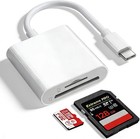 Sd Card Reader For Iphone17 16 15  Support Sd  Micro Sd   Tf Card White