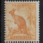 Australia 1948-56 0 5d Sg228cb  sky Retouch  Variety Coil Strip Mnh Cat  350