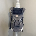 Ergobaby Omni 360 Cool Air Mesh Ergonomic Baby Carrier Gray Navy Blue Polka Dot