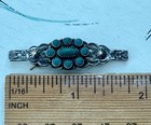 Vintage Sterling Silver Turquoise Hair Barrette Thunderbird Stamped Southwestern