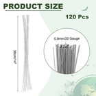 120 Pcs Florist Wire 0 9mm 20 Gauge Floral Flower Stem Wire Galvanized Silver