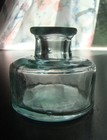 Early Antique Whittled Round Ink Bottle