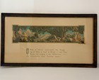 Very Rare 1917 Maxfield Parrish The Rubaiyat Art Print Original Blue Frame 19x11