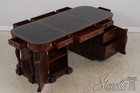 73160  Maitland Smith Large Leather Top Mahogany Partners Desk