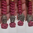 550 Paracord Combo Knife Lanyard Black With Brass Bead Mask