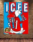 Icee - Coldest Drink In Town - Polar Bear - Metal Sign 11 X 14