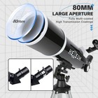 Koolpte Telescope For Adults   Beginner Astronomers - 80mm Aperture 600mm Ful   