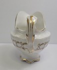 Vtg Kt   K Co Semi Vitreous Porcelain Gravy Boat Floral Hand Gold Gilt America