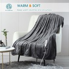 Electric Heated Blanket Throw  Super Soft Flannel 50  X 60  Heating Throw Wit   