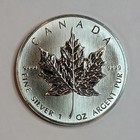 Canada 1988  1 Maple Leaf Silver Coin 1 Oz Fine Silver Elizabeth Ii
