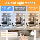 Dirket Vanity Mirror With Lights  Hollywood Lighted Makeup Mirror With 3 Color L