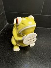 Vintage 1970   s Whimsical Frog Watering Pitcher Yellow With White Polka Dots