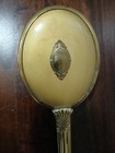 Vintage Hand Held Vanity Brush Gold Tone Victorian Lady- Beautiful