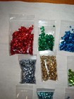 22 Bags Of Vintage Sequins  Different Colors   Sizes Over 145 Grams In Weight