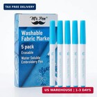 Fabric Markers For Sewing  5 Pack  Blue  Erasable  Water Soluble Fabric Marker 
