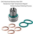 M14 1-1 25 X 15mm Self Tapping Oil Drain Plug Oversize Piggyback Stainless