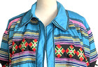 Vintage Handmade Seminole Indian Native American Jacket Mid Century Patchwork