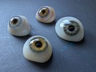 4 Antique Glass Prosthetic Eye Eyeball