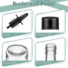 Maxdot 10 Pcs Long Neck Glass Bottles With Pourer Bordeaux Wine Bottle Clear 