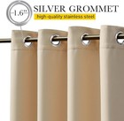 Weighted Outdoor Blackout Curtains Waterproof Windproof Drapes For Patio Porch