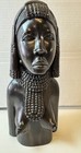 Rare Antique Ebony Wood Hand Carved Woman Sculpture Statue - African Art - Read